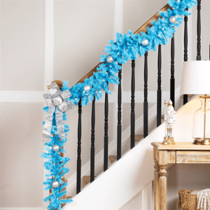 Northlight 9ft. Sky Blue Pine Christmas Garland alternate view