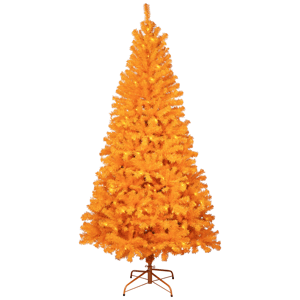 Northlight 7ft. Pre-Lit Orange Artificial Pine Christmas Tree