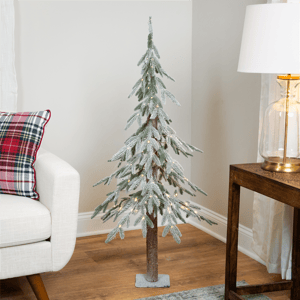 Northlight 4ft. Pre-Lit LED Alpine Flocked Christmas Tree