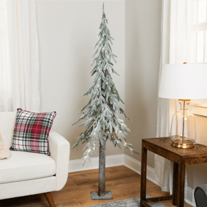 Northlight 6ft. Pre-Lit LED Alpine Flocked Christmas Tree