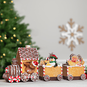 Northlight Gingerbread Candy Cane Train Christmas Decoration alternate view