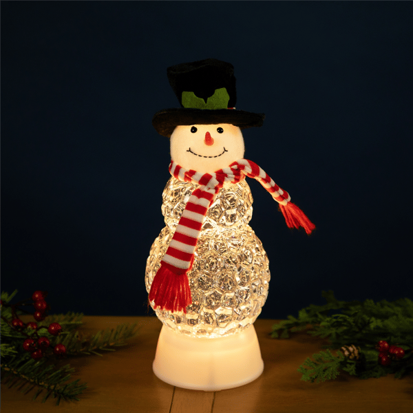 Northlight Musical & Snow Swirling Snowman Christmas Snow Globe