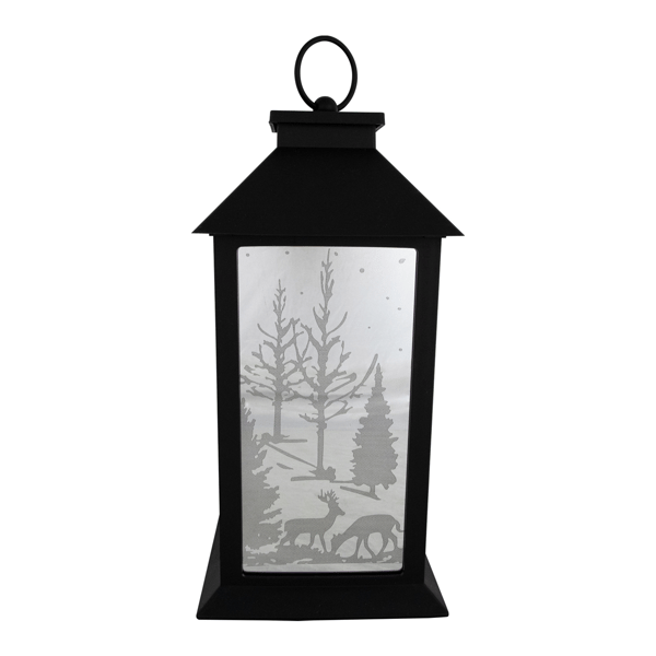 Northlight LED Lighted Deer & Winter Trees Christmas Lantern