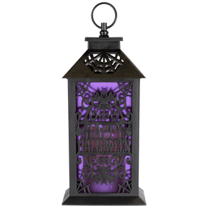 Northlight LED LIghted Bats Happy Halloween Candle Lantern