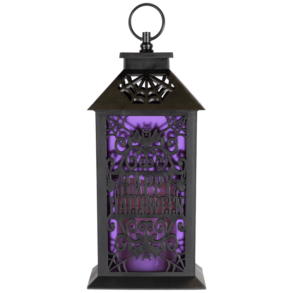 Northlight LED LIghted Bats Happy Halloween Candle Lantern