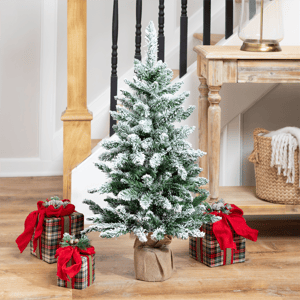 Northlight 3ft. Frosted Pine Christmas Tree in Burlap Base alternate view