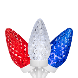 Northlight 66ft. 100ct. Patriotic LED C9 Faceted Christmas Lights