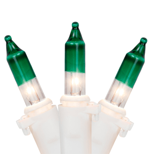 Northlight 10ft. Clear with Green Tip Mini Christmas Light Set