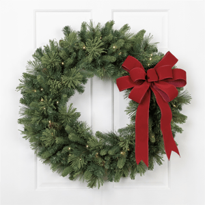 Northlight 32in. Clear LED Mossy Cashmere Pine Christmas Wreath alternate view
