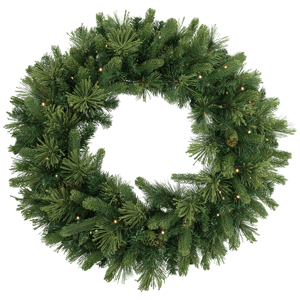 Northlight 32in. Clear LED Mossy Cashmere Pine Christmas Wreath
