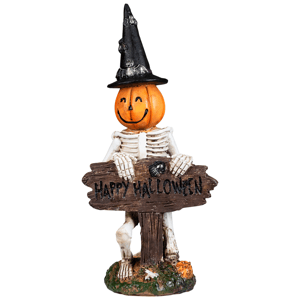 Northlight Jack-O'-Lantern Skeleton with Happy Halloween Sign