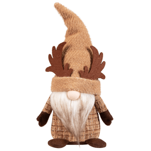 Northlight Plush Gnome with Moose Hat Fall Harvest Decoration