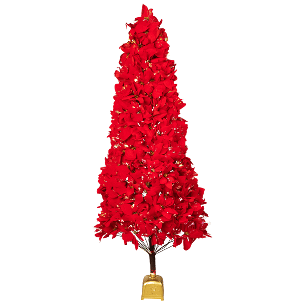 Northlight 6ft. Pre-Lit Color Changing Poinsettia Christmas Tree