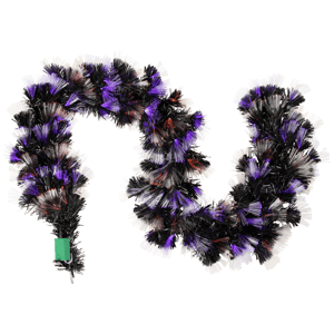 Northlight 6ft. Black Fiber Optic LED Halloween Garland
