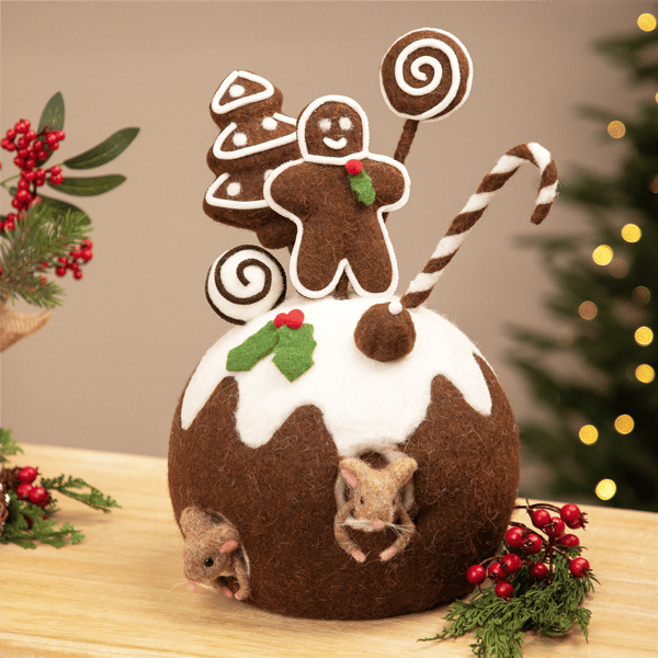Northlight Gingerbread Cake & Mice Christmas Decoration