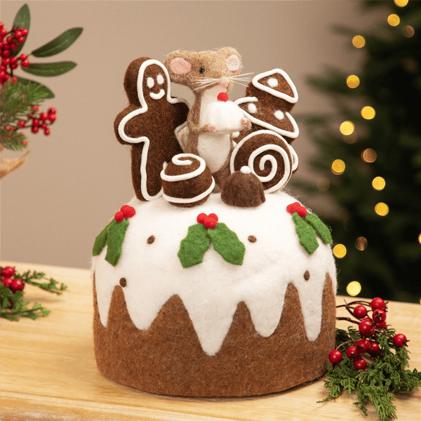 Northlight Mouse & Gingerbread Man Cake Christmas Decoration