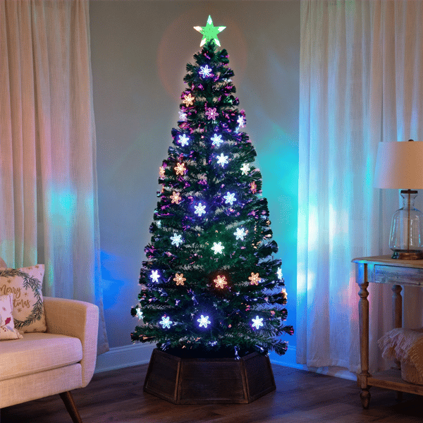 Northlight 7ft. Pre-Lit Fiber Optic Snowflake Christmas Tree
