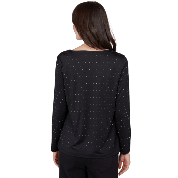 Womens Emaline Lavender Revelry Allover Rhinestone Blouse alternate view