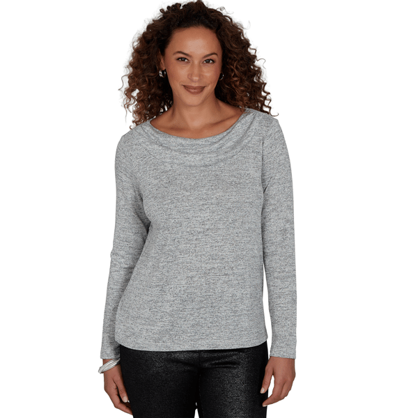 Womens Emaline Lavender Revelry Hacci Cowl Neck Sweater