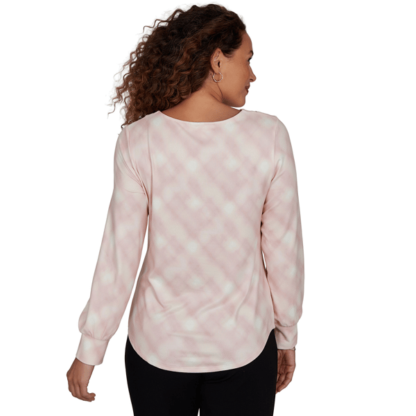Womens Emaline Soiree Embellished Neck Abstract Plaid Sweater alternate view
