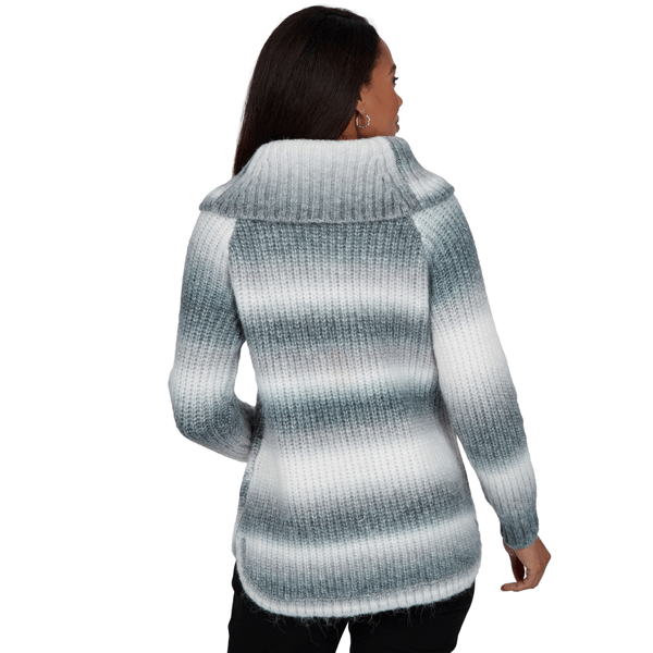 Womens Hearts of Palm Silver Linings Ombre Stripe Sweater alternate view