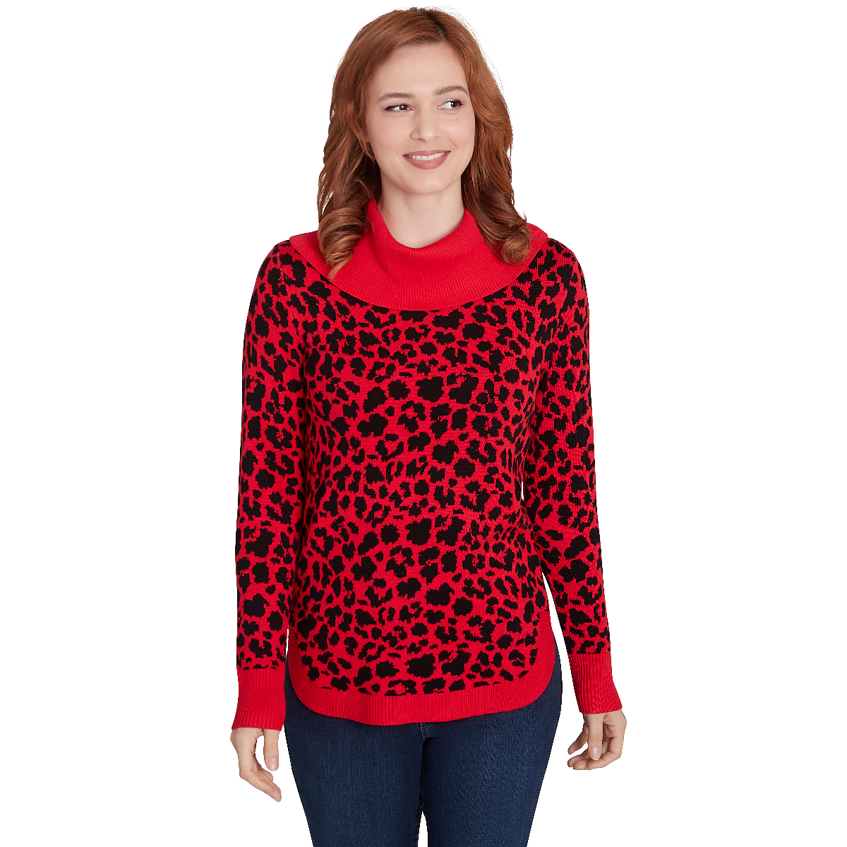 Plus Size Emaline Sweater Essentials Jacquard Animal Sweater