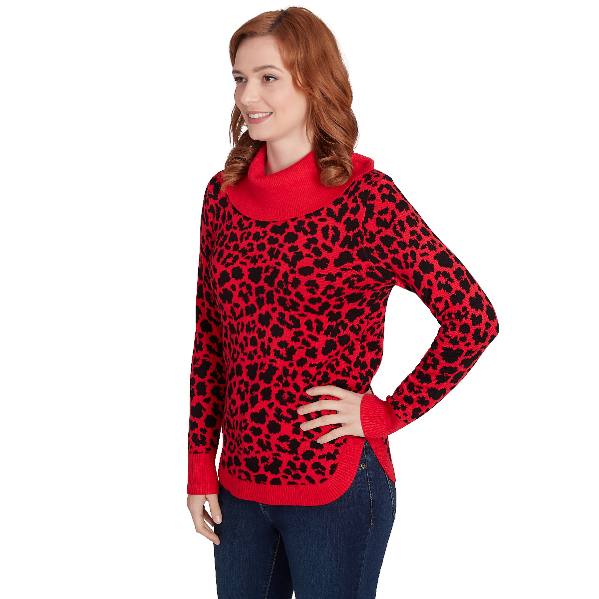 Plus Size Emaline Sweater Essentials Jacquard Animal Sweater