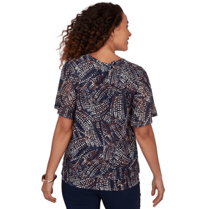 Womens Emaline Summer In The City Short Sleeve Tier Blouse alternate view