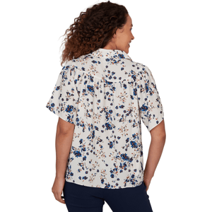 Plus Size Emaline Summer In The City Tie Neck Floral Blouse alternate view