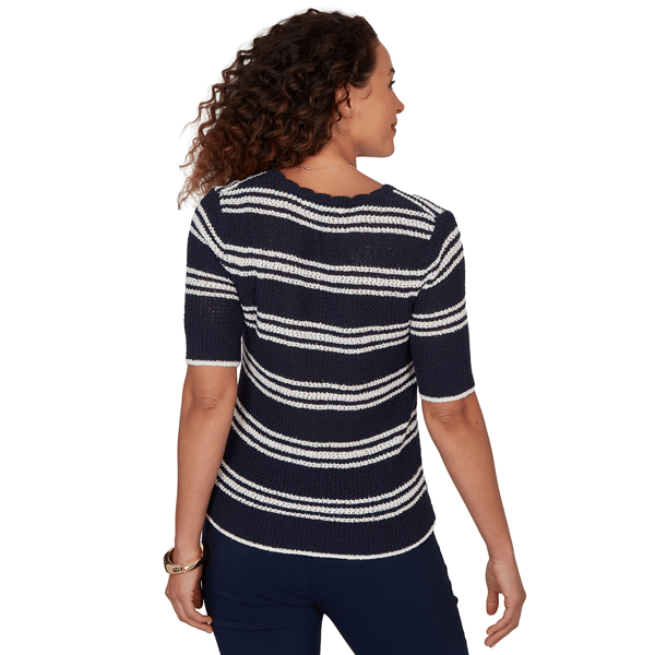 Petite Emaline Summer In The City Stripe Elbow Sleeve Cardigan alternate view