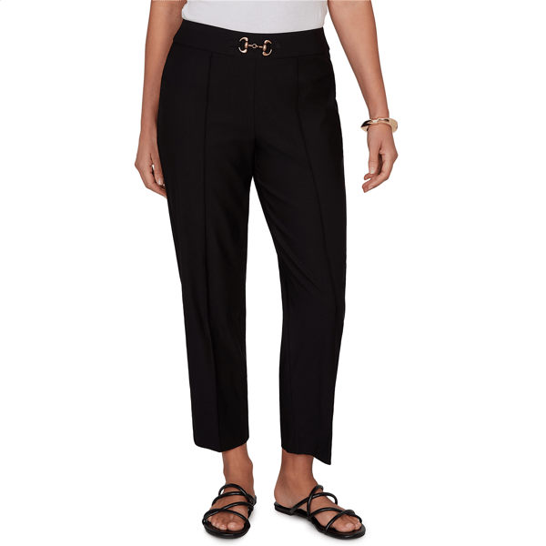 Womens Emaline La Vita Costiera Solid Pull On Straight Leg Pants
