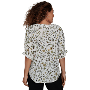 Womens Emaline La Vita Costiera Elbow Sleeve Floral Blouse alternate view