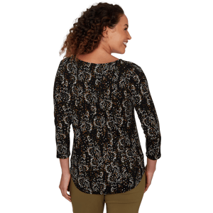 Womens Emaline Key Items 3/4 Sleeve Abstract Dot Tee alternate view