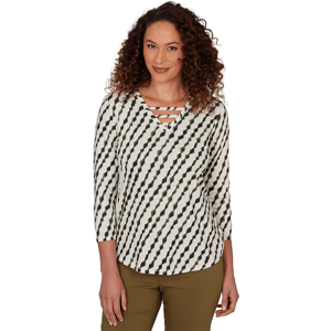 Womens Emaline Key Items 3/4 Sleeve Abstract Stripe Blouse