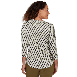 Womens Emaline Key Items 3/4 Sleeve Abstract Stripe Blouse alternate view