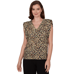 Womens Emaline Key Items Cap Sleeve Abstract Dot Blouse