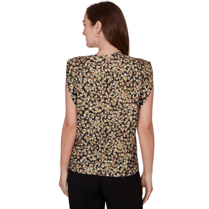 Womens Emaline Key Items Cap Sleeve Abstract Dot Blouse alternate view
