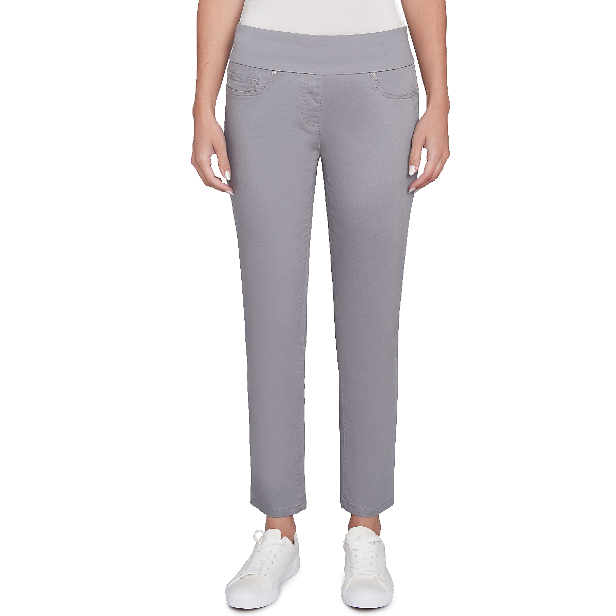 Plus Size Hearts Of Palm Blue My Mind Tapered Stretch Pants