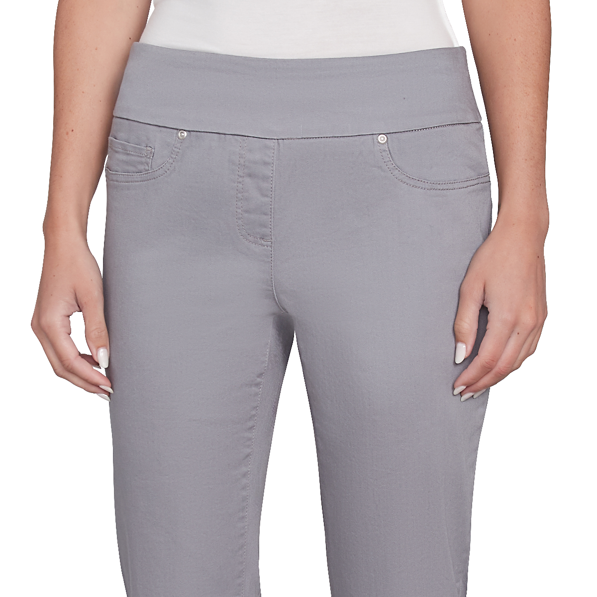 Plus Size Hearts Of Palm Blue My Mind Tapered Stretch Pants