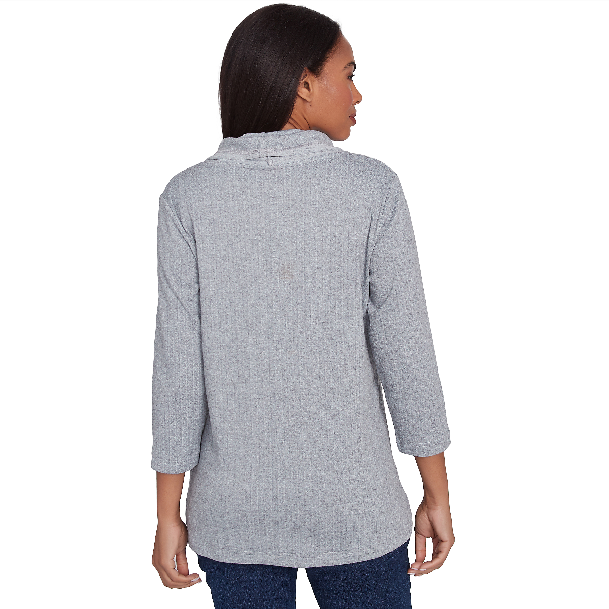 Plus Size Hearts Of Palm Blue My Mind Cowl Neck Pull Over Blouse