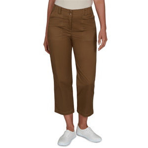Womens Hearts of Palm Tropical Twist Solid Fine Twill Cargo Pants
