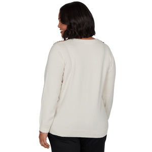 Plus Size Emaline Country Code Long Sleeve Argyle Sweater alternate view