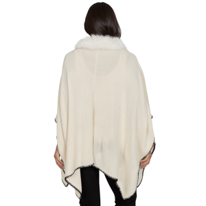 Petite Emaline Country Code Faux Fur Collar Knit Cape alternate view