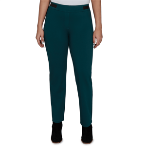 Womens Emaline Feminine Mystique Solid Pull On Straight Leg Pants