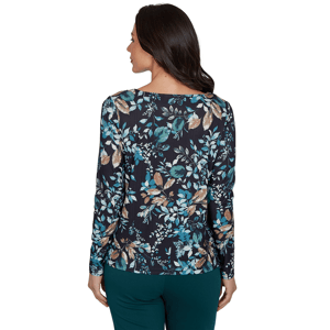 Womens Emaline Key Items Long Sleeve Cowl Neck Floral Blouse alternate view