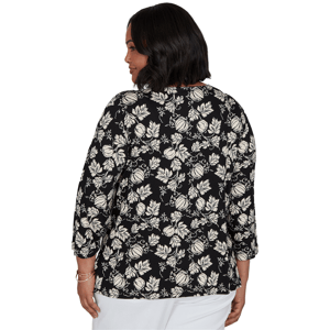 Plus Size Emaline Key Items 3/4 Sleeve V Neck Pumpkin Tee alternate view