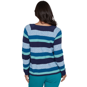 Womens Hearts of Palm Autumn Breeze Long Sleeve Tie Hem Sweater alternate view