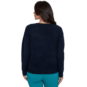 Petite Hearts of Palm Autumn Breeze Long Sleeve Argyle Sweater alternate view