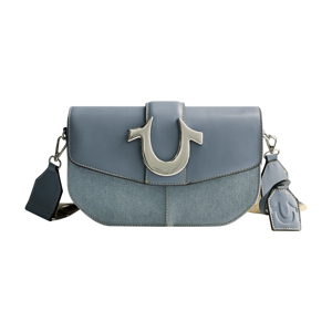 True Religion Denim Saddle Bag w/ Oversized Horseshoe Logo