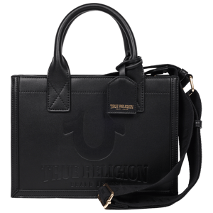 True Religion Debossed Logo Modern Tote w/ Shoulder Strap
